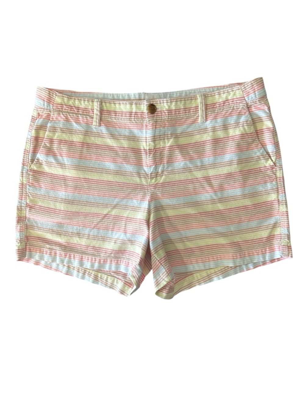 Gap City Short Women’s Striped Pastel- Pink, Yellow & Blue size 14 100% cotton